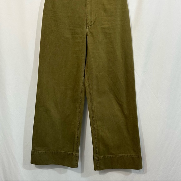 Apiece Apart Merida High Rise Wide Leg Pants in Olive Green - Picture 5 of 11